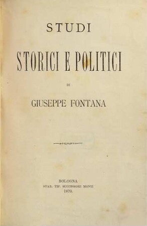Studi storici e politici