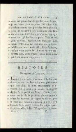 Histoire De mylord d'Ossery.