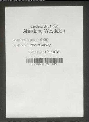 Streitsache der von Papenheim zu Liebenau gegen Abt Reinhard von Corvey wegen des Zehnten zu Papenheim vor Warburg