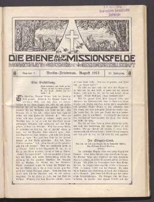 Nummer 8. August 1913