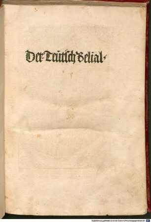 Der Teutsch Belial