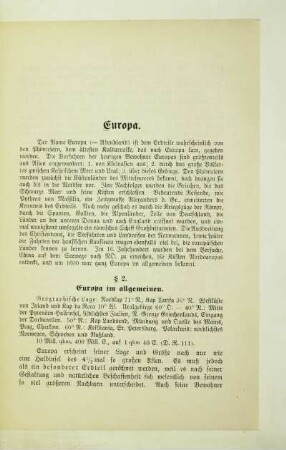 Europa im allgemeinen