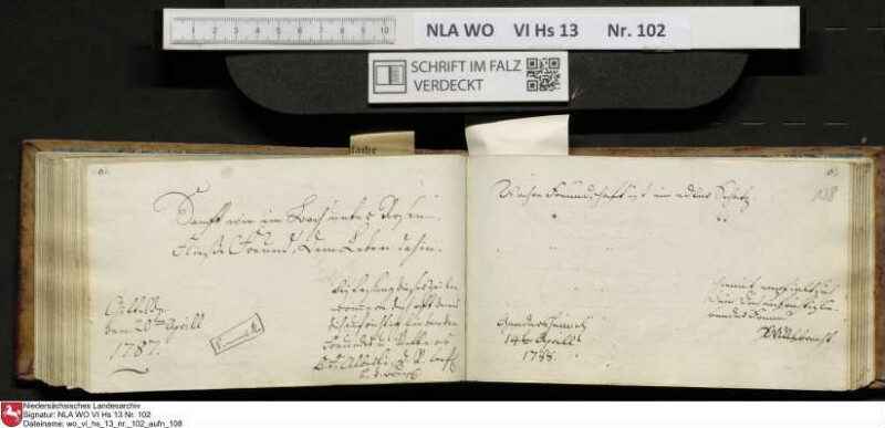 Stammbuch des Johann Christian Wilhelm Schütze aus                            Braunschweig