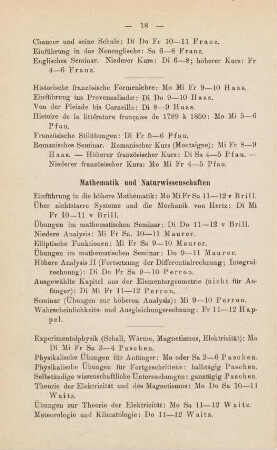 18-20, Mathematik und Naturwissenschaften