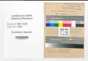 Entnazifizierung Heinrich Kochbeck , geb. 11.04.1891 (Beamter)