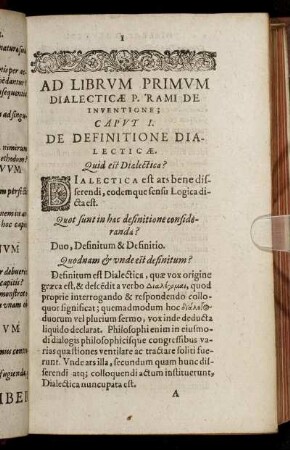 Caput I. De Definitione Dialecticæ.