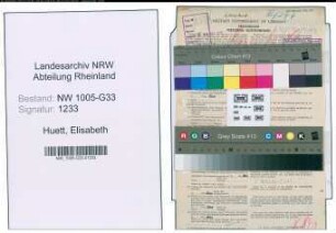 Entnazifizierung Elisabeth Huett , geb. 06.04.1898 (Lehrerin)