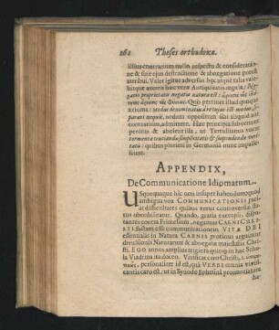 Appendix, De Communicatione Idiomatum.