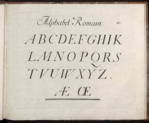 Alphabet Romain.