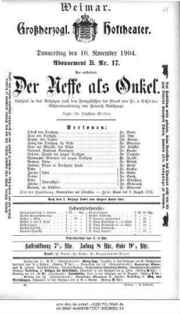 Der Neffe als Onkel