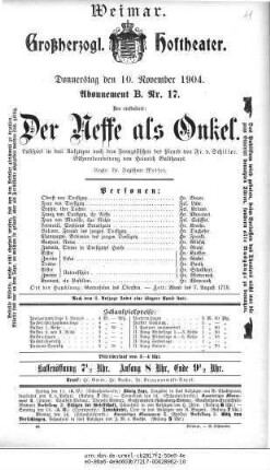 Der Neffe als Onkel