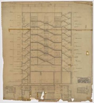 Flughafen Tempelhof - Treppenschnitt Bauteil B bei A