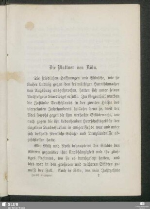 Die Plattner von Köln