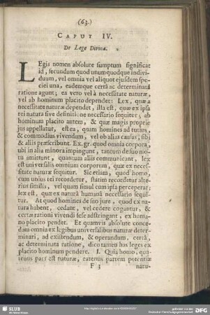 Caput IV. De Lege Divina