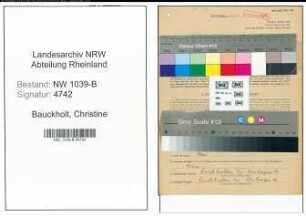Entnazifizierung Christine Bauckholt , geb. 05.05.1889 ()