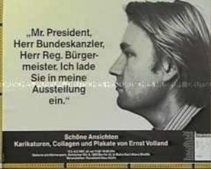 Plakat zu einer Ausstellung von Ernst Volland