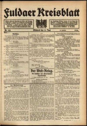 Ausgabe vom Mittwoch, den 21. Juni 1916.
