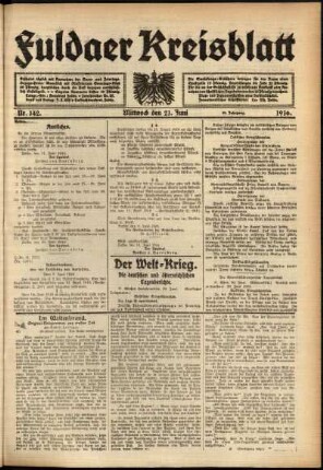 Ausgabe vom Mittwoch, den 21. Juni 1916.