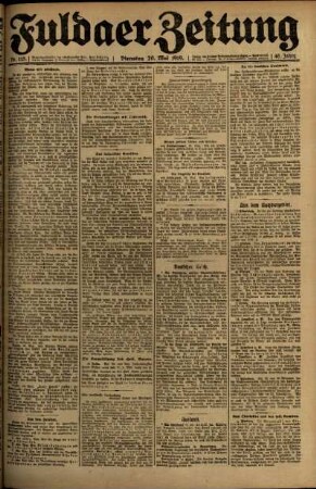 Ausgabe vom Dienstag, den 20. Mai 1919.
