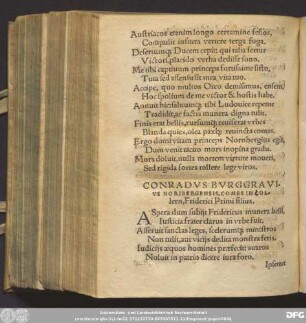 Conradus Burggravius Noribergensis, Comes In Zollern, Friderici Primi filius.