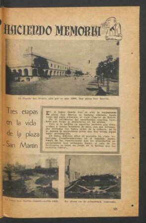 Haciendo memoria: Tres etapas en la vida de la plaza San Martín