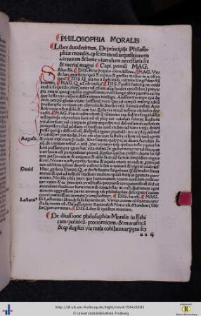 Liber XII. De Principiis Philosophiae Moralis.