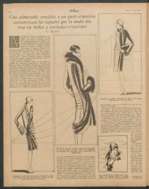 Una admirable sencillez y un gusto exquisito caracterizan los tapados que la moda nos trae en bellas y variadas creaciones