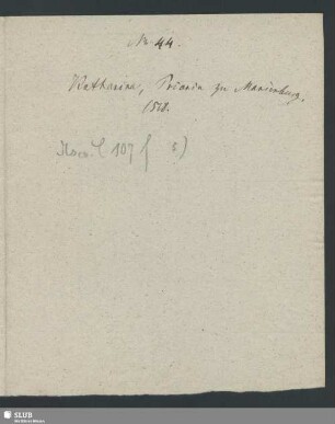 Briefe Katherina Priorin vnd der Conuent zu Mariepurgk an Anton Tucher - Mscr.Dresd.C.107.f,5