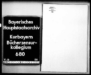 Zensur des von dem Münchner Buchdrucker Za(e)ngl verlegten "[Münchner] Tagblatts"
