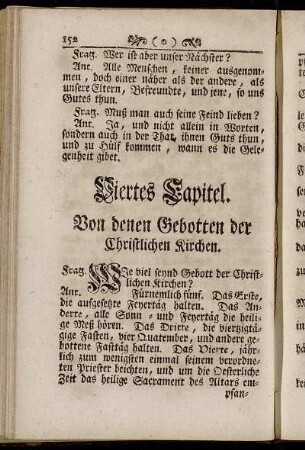 Viertes Capitel. Von denen Gebotten der Christlichen Kirchen