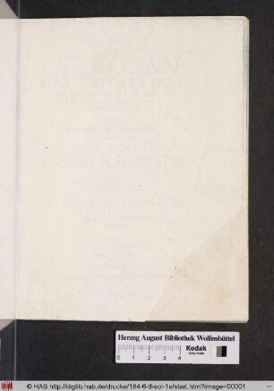 Theses De Sacrosancta Unitate Divinae Essentiae, Et In Eadem Sacrosancta Personarum Trinitate
