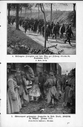 5. Abtransport gefangener Franzosen in Bois Brulé, südöstlich St. Mihiel. Januar 1915.