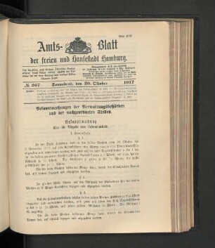 No. 267, 20. Oktober 1917