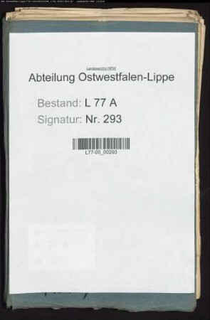 Anstellung der Amtspedellen beim Amt Oerlinghausen