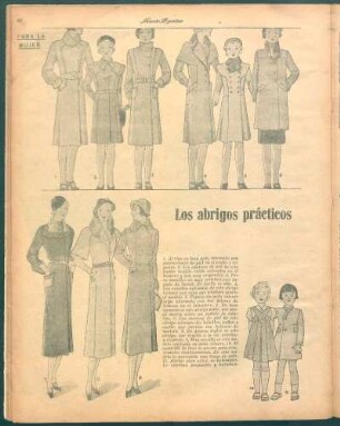 Los abrigos prácticos [Dibujos] : Para la mujer