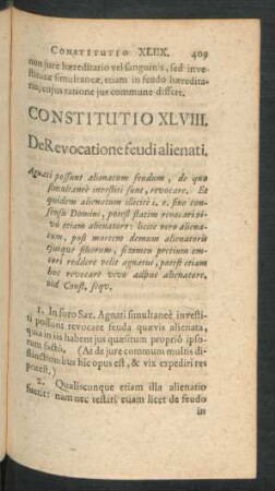 Constitutio XLVIII. De Revocatione feudi alienati