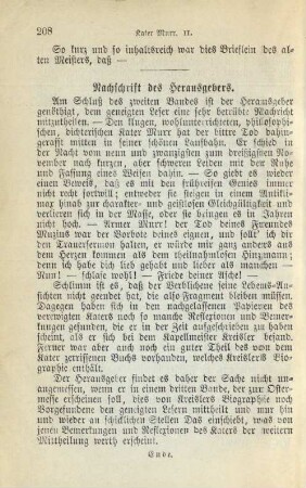 Nachschrift des Herausgebers