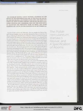 The Polish Herculaneum, Warsaw's revival, and a Specification of Rooms