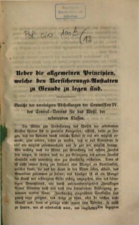 Mittheilungen des Centralvereins für das Wohl der Arbeitenden Klassen, 13. 1852