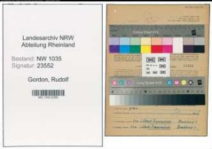 Entnazifizierung Rudolf Von Gordon , geb. 12.03.1903 (Ingenieur)