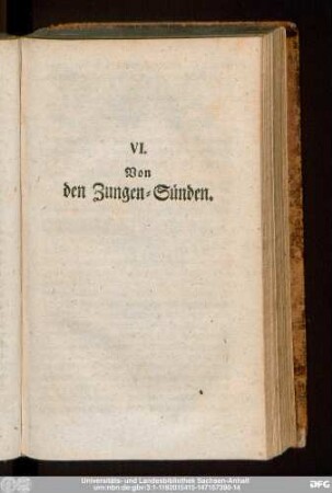 VI. Von den Zungen-Sünden.