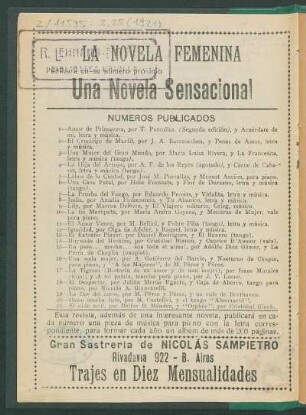 Números publicados