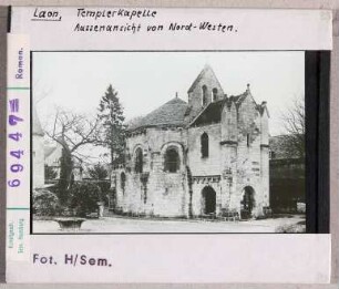 Laon: "Templerkapelle", Ansicht von Nordwesten