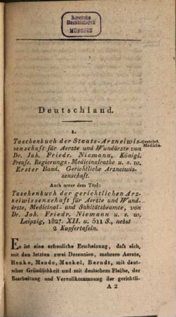 Kritisches Repertorium für die gesammte Heilkunde. 23 = N.F., Bd. 3. 1829