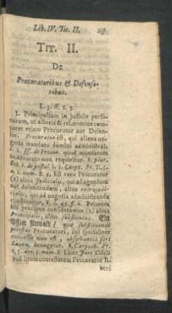 Tit. II. De Procuratoribus & Defenseribus