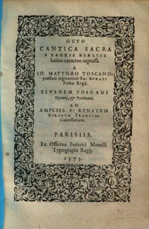 Octo Cantica Sacra