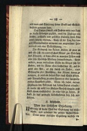 II. Abschnitt: Von der sittlichen Erziehung