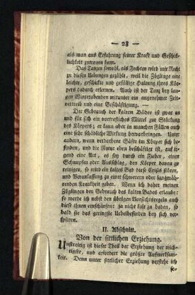 II. Abschnitt: Von der sittlichen Erziehung