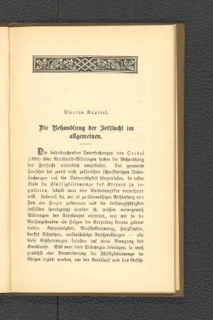 Viertes Kapitel. Die Behandlung der Fettsucht im allgemeinen.