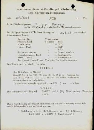 Rupp, Theresia